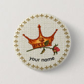 Roos Crown-pinknop Ronde Button 5,7 Cm (Voorkant)