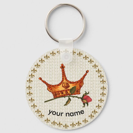 Roos Crown sleutelhanger (Voorkant)
