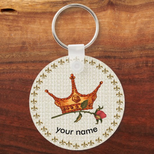 Roos Crown sleutelhanger (Voorkant)