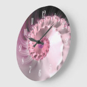 Roos Crystal Fractal Swirl Grote Klok (Hoek)