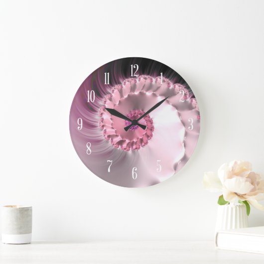 Roos Crystal Fractal Swirl Grote Klok (Huis)