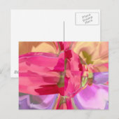 Roos Crystal - RedRose PinkRose Bud n Petal Briefkaart (Voorkant / Achterkant)