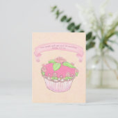 Roos Cupcake~Good Gift Scripts Briefkaart Afdrukke (Staand voorkant)