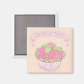 Roos CupCake-scriptmagneet Magneet (Voorkant / Achterkant)