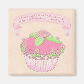 Roos CupCake-scriptmagneet Magneet (Voorkant)