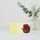 Roos cupcake-visitekaartje sjabloon visitekaartje (Staand voorkant)