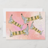 Roos Cute Hond Nieuwe Hond Huis Feest Roze Kaart (Achterkant)