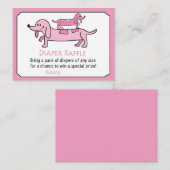 Roos Dachshund Diaper Raffle Tickets (Voorkant / Achterkant)