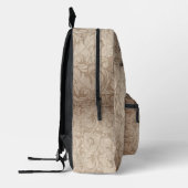  Roos Damask Custom Name Quote Floral Bedrukte Rugzak (Links)