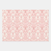 Roos & Damask Elegant | Pastel roze Inpakpapier Vel (Voorkant 2)
