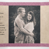 Roos Damask Fairy Tale Weddenfoto Drieluik Uitnodiging (Binnenkant midden)