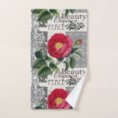 Roos Damask  Floral Antiek Bad Handdoek (Handdoek)