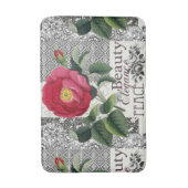 Roos Damask  Floral Antiek Badmat (Voorkant Verticaal)