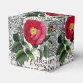 Roos Damask Floral Antiek Bedankdoosjes (Achterkant)