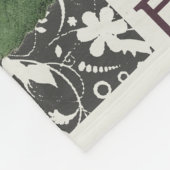 Roos Damask  Floral Antiek Fleece Deken (Hoek)