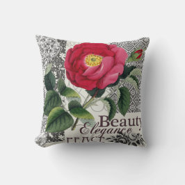 Roos Damask Floral Antiek Kussen