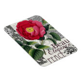 Roos Damask Floral Antiek Magneet (Rechterzijde)