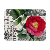 Roos Damask Floral Antiek Magneet (Horizontaal)