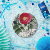 Roos Damask  Floral Antiek Papieren Bordje (Feest)
