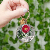 Roos Damask Floral Antiek Sleutelhanger (Hand)