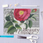 Roos Damask  Floral Antiek Tissuepapier (Craft)