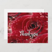 Roos dank u briefkaart (Voorkant / Achterkant)