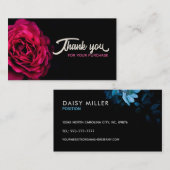 Roos Dank u Kaarten Visitekaartje (Voorkant / Achterkant)