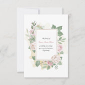 Roos Dank u voor uw sympathiekaarten Bedankkaart (Voorkant)