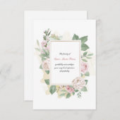 Roos Dank u voor uw sympathiekaarten Bedankkaart (Voorkant / Achterkant)