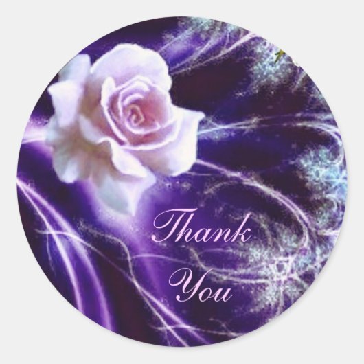 Roos Dank u wel ticker Ronde Sticker (Voorkant)