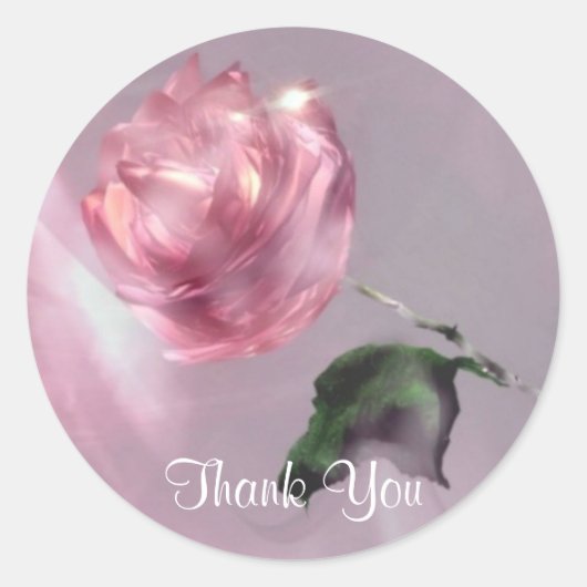 Roos Dank u wel ticker Ronde Sticker (Voorkant)