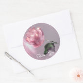Roos Dank u wel ticker Ronde Sticker (Envelop)