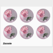 Roos Dank u wel ticker Ronde Sticker (Vel)