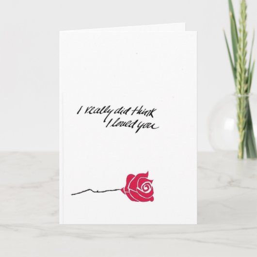 Roos dat liefde beschrijft kaart (Voorkant)