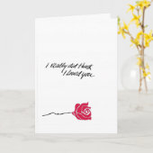 Roos dat liefde beschrijft kaart (Gele Bloem)