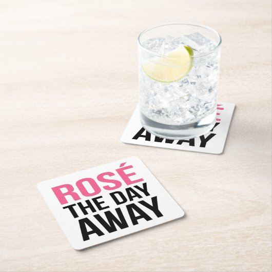 Roos de dag weg kartonnen onderzetters (Insitu)