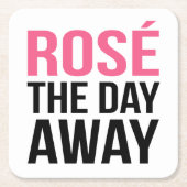 Roos de dag weg kartonnen onderzetters (Voorkant)