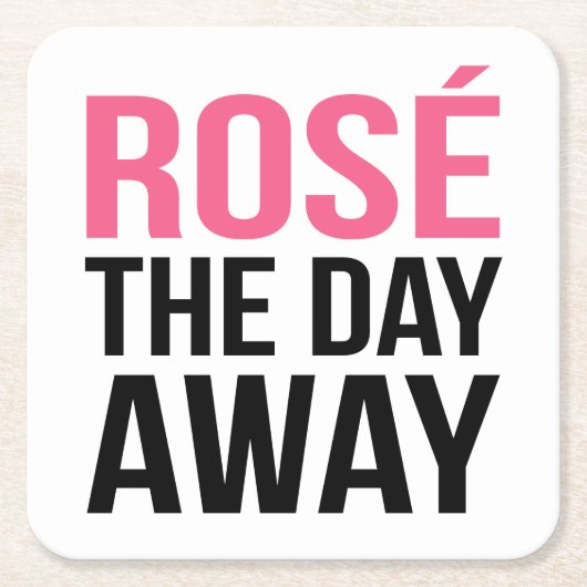 Roos de dag weg kartonnen onderzetters (Voorkant)
