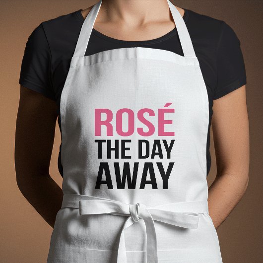 Roos de dag weg standaard schort