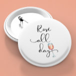 Roos De hele dag door Ronde Button 5,7 Cm<br><div class="desc">Dit ontwerp kan worden gepersonaliseerd door de aanpassingsoptie te kiezen om tekst toe te voegen of andere veranderingen aan te brengen. Als dit product de optie heeft om het ontwerp naar een ander object over te brengen, moet u het ontwerp zo nodig aanpassen. Neem contact met me op colorflowcreations@gmail.com als...</div>