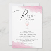 Roos de hele dag. Elegant script roze vrijgezellen Kaart (Voorkant)