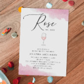Roos de hele dag. Elegant script roze vrijgezellen Kaart