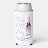 Roos De hele dag Napa Winery Bachelorette Seltzer Blikjeskoeler (Seltzer Voorkant)