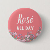 Roos de hele dag ronde button 5,7 cm (Voorkant)