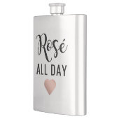 Roos de hele dag Roze Hart Grappige Quote Heupfles (Links)