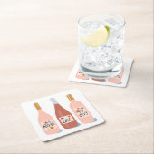 Roos de hele dag wijn houdt van wijn kartonnen onderzetters (Insitu)