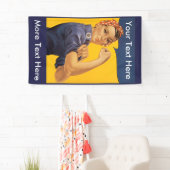 Roos de JOUW TEKST van de Riveter hier aan! Spandoek (Insitu)
