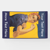 Roos de JOUW TEKST van de Riveter hier aan! Spandoek (Horizontaal)