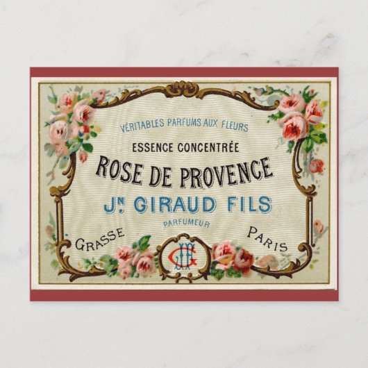 Roos de Provance a French parfume Briefkaart (Voorkant)