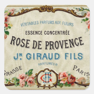 Roos de Provance a French parfume Vierkante Sticker